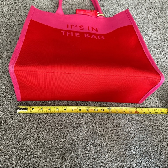KATE SPADE x TARGET Pink Red It's in the Bag Tote Bonus Keychain Lipstick NWOT - Picture 15 of 16